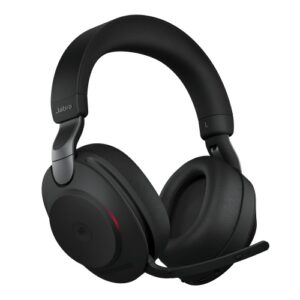 Jabra Evolve2 85 MS Stereo Laidinės/Belaidės ausinės, Bluetooth, USB-A, Charging Stand, Juoda
