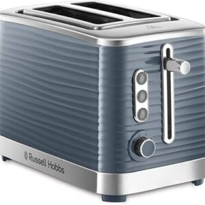Ecost prekė po grąžinimo Russell Hobbs Inspire Toaster, Grey, 2 Extra Wide Toast Slots, incl. Bread