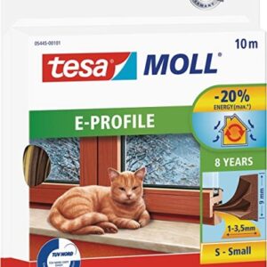 Ecost prekė po grąžinimo tesa moll E-Profile Rubber Seal, Self-Adhesive Seal for Insulating Gaps on