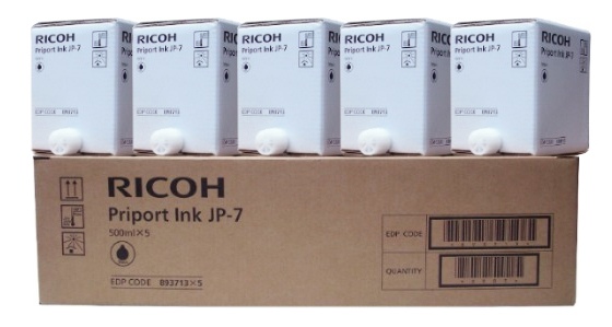 Ricoh JP-7 (817219) (5 vnt dėžutėje) Rašalinė kasetė, Juoda