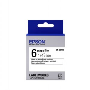 Epson LK-2WBN (C53S652003) Ženklinimo juostelė, Standard, Black on White, 6mm 9m