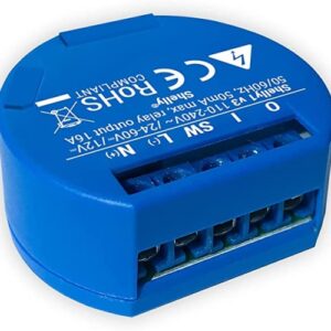 Ecost prekė po grąžinimo Shelly 1 – Switch Actuator 230 V 16 A – WIFI Relay Suitable for Smart Home,