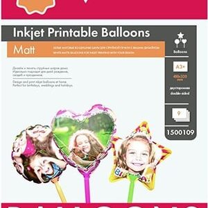 Oro balionai Lomond Inkjet Printable Baloons rašaliniams sp. A3+, 9 lapų (Ball/Heart/Star) dvipusis