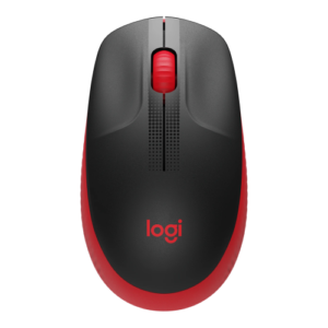 Logitech M190 Full-Size Belaidė pelė, RF Wireless, 1000 DPI, Raudona