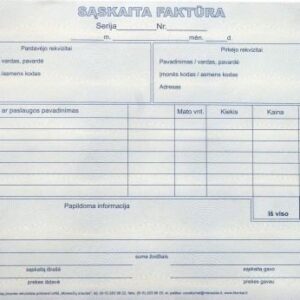 Sąskaita faktūra, A5, 2×50 0720-042