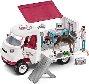 Ecost prekė po grąžinimo Schleich 42370 Mobilus veterinaras su Hanoverių veislės kumeliukais