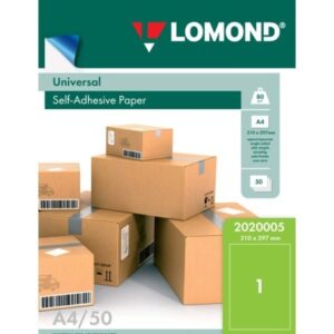 Lipnus popierius lipdukams Lomond Self-Adhesive Universal Labels, 1/210×297, A4, 50 lapų, Green neon