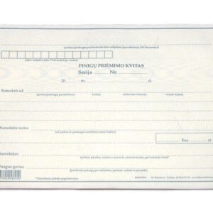 Pinigų priėmimo kvitas, be Nr., A5, 2×50 0720-059