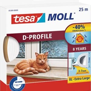 Ecost prekė po grąžinimo TESA H0538900 05389000 MOLL D DROVELIJOS DURŲ IR LANGŲ, BALTOJŲ, 25 m x 9 m