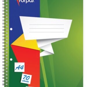 Sąsiuvinis su spirale Forpus, A4/70, langeliais, minkštas viršelis 0722-003