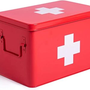 Ecost prekė po grąžinimo Theo&Cleo Medizin Box Metall, Erste Hilfe Kasten Koffer Schrank, Arzneischr