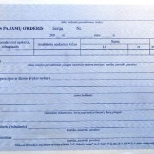 Kasos pajamų orderis, A5 (2×50) 0720-008