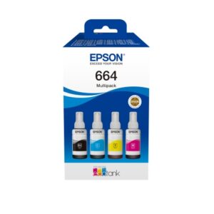 Epson 664 EcoTank (C13T66464A) Rašalo papildymo buteliukų komplektas, CMYK